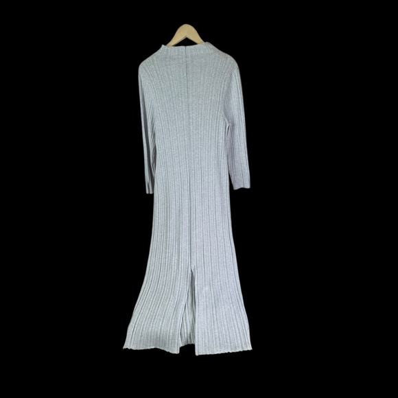 Anthropologie Daily Practice Textured Column Sweater Dress Light Grey Sz XL - Picture 4 of 8